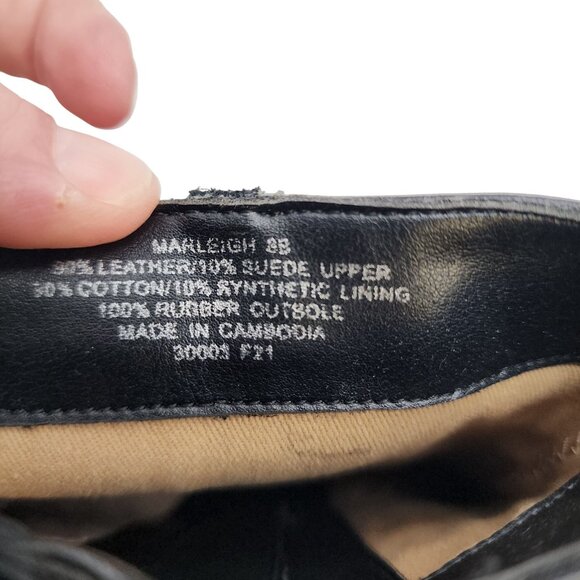 Ralph Lauren Marleigh Black Leather Ankle Booties With Block Heel & Side Zipper - Picture 7 of 7